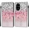 KENHONER Cover Compatibile con Honor 200 Pro, Premium Pelle PU Portafoglio Flip Libro Custodia per Honor 200 Pro [Protezione Completa] - rosa