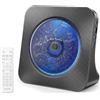 Gueray Lettore CD Bluetooth da tavolo con Copertura Antipolvere con Altoparlante Telecomando Radio FM Riproduzione USB 3,5 mm AUX Nero