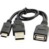 cablecc USB-C Type-C USB 3.1 a USB 2.0 femmina OTG cavo dati con alimentazione per telefono cellulare Pro