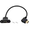 HuaLiSiJi HDMI Prolunga Montaggio a Pannello 4K 60Hz Cavo HDMI Maschio Femmina 90 Gradi per computer, lettore Blu Ray TV (Incurvato verso destra , 0.5 m)