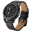 SUNDAREE Cinturino Compatibile con Samsung Galaxy Watch 46MM/3 45MM/S3 Frontier/Garmin Venu 3/Honor MagicWatch 2 46MM/GTR 4/Ticwatch Pro 3 Ultra,22MM Nero Uomo Pelle Orologio Ricambio Band
