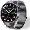 TAYSHILEY Smartwatch uomo 1,75 pollici AMOLED 100 modalità sportive cardiofrequenzimetro/sonno chiamate Bluetooth impermeabile IP67 fitness tracker IOS/Android