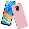 Henxunton Custodia per Xiaomi Redmi Note 9 Pro/9S, Custodia Morbida in Liquido Silicone Antiurto Telefono Custodia Gel di Gomma Case Cover per Xiaomi Redmi Note 9S/9 PRO-Rosa