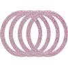 QUARKZMAN 4 Pezzi Anello Adattatore Magnetica, Kit di Conversione Universale per Caricabatterie Wireless Magnetica Anello Metallico Scintillante Adesivo per Custodia Telefono, Rosa