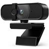 INDOTEAM Webcam 1080P per PC con microfono - Webcam HD 1080P USB per PC Laptop Mac - Webcam con microfono e copertura per la privacy - Webcam HD Plug and Play 1080P Webcam per PC portatile Webcam