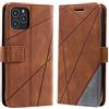 Vankii Cover per iPhone 12 / iPhone 12 Pro (6,1 Pollici), Flip Caso Libro Premium Portafoglio Custodia in Pelle PU Magnetica,Custodia Pelle TPU Silicone Antiurto,Funzione Supporto Slot Schede(Marrone)