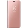 Dedux Cover Honor 90 Lite Custodia Luxury Mirror Pelle Leather Magnetic Flip Stand Protective Cover Case for Honor 90 Lite, Oro Rosa