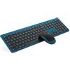 Seenda SK38-3 - Set di mouse wireless con tastiera wireless ricaricabile ultra sottile, tastiera ergonomica senza fili con protezione antipolvere in silicone per PC/laptop/TV, layout tedesco QWERTZ