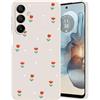 Guxira Cover Protettiva per Samsung Galaxy A25 5G, Carino Floreale Design Custodia Antiurto Silicone Cover Antipolvere Protettiva Case per Galaxy A25 - Fiori Rossi