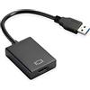 HOMTRAK Adattatore USB a HDMI 1080P USB 3.0/2.0 Convertitore video e audio ad alta definizione | USB a HDMI Cavo per Monitor TV Proiettore, Scheda Grafica Esterna Compatibile con Windows 11 10 8 7