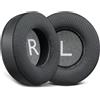 SOULWIT 90 mm Cuscinetti Auricolari in Tessuto a Rete per Pioneer HDJ1000/HDJ1500/HDJ2000 Cuffie, Padiglioni con Schiuma Antirumore - Nero