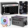 GeeekPi Custodia Raspberry Pi 4 NAS in alluminio con ventola PWM ultra silenziosa da 40 mm per Raspberry Pi 4 Modello B, gb 2/4/8 GB