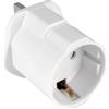 OcioDual Adattatore UK Ita, Adattatore Presa UK, Spina Inglese, Regno Unito all'UE, Adattatori Prese Inglesi, Spina da Viaggio, Convertitore da 2-pin a 3-pin, Presa UK Italiana, Bianco