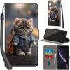 Haninsuze Cover per iPhone XR Custodia Cover Pelle Libro Portafoglio con Porta Carte Magnetica Protezione Antiurto Cuoio Flip Case Custodia Cover per iPhone XR, Gatto