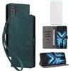IUQXU Cover per Cubot X70 Libro con Vetro Temperato VER | Blocco RFID,Antiurto,Slot Carte,Supporto,Kickstand,Magnetica,Flip Custodia in Pelle Portafoglio per Cubot X 70