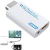 afhgdjr Adattatore Wii HDMI,Convertitore HDMI Wii Adattatore video Full HD 1080P, con uscite audio da 3,5 mm e HDMI,Compatibile con schermi Wii, TV e proiettori (bianco)