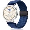 PaceBid 18mm Cinturino per Huawei Watch GT 6 41mm/Watch 5 42mm/GT 5 Pro 42mm/GT5/GT4, Intrecciato Nylon Magnetico Cinturini per Garmin Venu 4 41mm/Venu 3S/2S/Forerunner 265S/255S - Blu