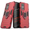 MaiJin Compatibile con OPPO Realme GT Neo 3 Cover, Custodia Armor Anello Cavalletto (Funziona con il Supporto Magnetico per Auto) Case Paraurti (Rosso)