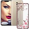 mtb more energy® Custodia Bloomy per Huawei Mate 20 Lite (6.3'') - Oro Rosa - Flessibile - TPU Silicone Case Cover
