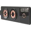 Dudùu - X Fold Caricatore 3 in 1 Pieghevole - Ricarica Qi per Smartphone, Smartwatch IOS e Auricolari, Fast Charge 15W, Design Compatto da Viaggio, Alluminio e vetro temperato (Nero)