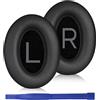 Adhiper Cuscinetti auricolari di ricambio per cuffie Bose QuietComfort 45 (QC45)/QuietComfort SE (QC SE)/New Quiet Comfort Wireless auricolari, con morbida pelle proteica, schiuma fonoassorbente