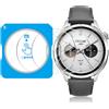 Haofun Pellicola Protettiva per Xiaomi WATCH S4 Vetro Temperato 9H Film, [3 Pezzi] HD Schermo Antigraffio Senza Bolle, Rimozione Automatica Della Polvere, Con Posizionatore Ausiliario