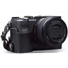 MegaGear MG1954 Ever Ready - Custodia in vera pelle, compatibile con Sony Alpha 7C, colore: Nero