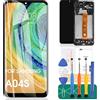 SRJTEK Ricambio per Samsung Galaxy A04s Schermo LCD per SM-A047F A047F/DS Display LCD SM-A047F/DSN Touch Screen Digitizer Assembly Parti di Riparazione 6,5 ?Nero con Cornice)