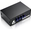 Duttek Switch Audio Commutatore Audio Rca Switch Commutatore AV 4 Porte Switcher RCA 4 in 1 Video Composito L/R Audio Box per console di gioco DVD STB