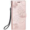 DENDICO Cover per Galaxy Note 10 / Galaxy Note 10 5G, Pelle Portafoglio Custodia per Samsung Galaxy Note 10 / Note 10 5G Custodia a Libro con Funzione di appoggio e Porta Carte di Credito - Oro Rosa