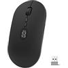 ZIYOU LANG Mouse wireless leggero con schermo di visualizzazione della batteria, 2,4 G, sottile, portatile, per computer portatile, ricaricabile, senza fili, con clic silenzioso, fino a 1600 dpi, per PC, Mac
