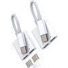 WASRUYI Adattatore usb c cuffie(2 pack)doppio Tipo C jack auricolari e ricarica presa per Apple iPhone 16 15 compatibile per Samsung S24 DAC audio aux cavo Type-c headphone caricatore accessori caricabatteria