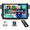 SIXTOP [2G+64G] Autoradio Bluetooth per Suzuki Splash Ritz/Opel Agila B 2004-2014 con Wireless Carplay Android Auto, 9 Pollici Schermo Android 13 con GPS WiFi FM/RDS EQ MirrorLink+Retrocamera Auto