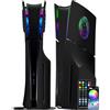 Joso Pannello frontale per PS5 Slim Disc Edition, custodia di ricambio antigraffio antipolvere con anello RGB, copertura adatta per PS5 Slim (CD-ROM), piastre per PS5 Slim Accessori - Nero