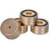 Fasizi 4 pezzi di piedini isolanti per altoparlanti, 40x20 mm, in alluminio, per altoparlanti, antiscivolo, in gomma, per giradischi HiFi, DAC, amplificatore, registratore, misuratore, oro