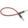 System-S, Cavo Audio da Jack a Jack, a 4 Poli, 3,5 mm, per Stereo, Cuffie, AUX, 25 cm