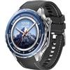 GIOPUEY Cinturini Compatibile con Oppo Watch X2/Watch X, Morbido Silicone Cinturino [Resistente all'Usura] [Traspirante] - Black