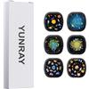 YUNRAY Galaxy Projector Disc - Diapositiva per proiettore Ultra HD, compatibile con YUNRAY Galaxy Projector Pro e modelli SKE-TKQ01 & BL-DQY02 (Pro Version) - Set di 6 Dischi