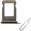 Cemobile Supporto per Slot SIM di Ricambio per iPhone 14 Pro e 14 Pro Max (Versione Singola) con Anello di Tenuta Impermeabile + Perno di Espulsione Vassoio (Oro)