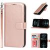 Cavor Cover Compatibile con iPhone 12 PRO Max con Cordino,Flip Portafoglio Custodia in Pelle,[4 Slots][Magnetica],Custodia Cover con Laccio Compatibile con iPhone 12 PRO Max - Oro Rosa