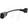 HangTon UPS PDU TV Monitor Cavo di alimentazione IEC320 C14 ad angolo retto C13 10A 250V Cavo adattatore a 3 poli 7 pollici