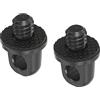PATIKIL 1/4 Fotocamera Collo Cinghia Vite Supporto, 2pz Rapido Installazione Fotocamera Viti con Gomma Rondella per Polso Spalla Cinghia Fascia, Nero