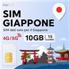travSIM SIM giapponese con 5 GB di dati ad alta velocità 5G/4G | SIM giapponese valida 15 giorni per rimanere sempre connessi | Nessun costo di roaming | Attivazione rapida e funzionalità hotspot | travSIM