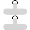 Xylota 2 PCS Toppe di Ricambio per Cordino per Telefono Cellulare, Rimovibile Patch Applicare a Laccio Corda da Collo Nylon Catena Collana Cellulare per Maggior Parte dei Telefoni Smartphone, Hellgrau