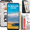 YHX-OU 6.50 Nero + Telaio Schermo per Motorola Moto E32s XT2229 XT-2229 Riparazione e Sostituzione LCD Display Touch Screen Digitizer con Utensili Inclusi
