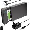LIDOUYA USB 3.0 Docking Station SSD Hard Disk Esterno, per Case HDD e SSD 3,5''/2,5'', Case SSD da 6 Gbps, adattatore di alimentazione da 12 V/2 A, UASP
