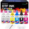 Goadper DTF Ink Premium Compatibile con DTF pellicola inchiostro per Epson ET-8550,ET-8500,ET-2850,XP-15000,XP600,DX7,DX5,R2400,R1390,L1800,L800,1430,1400,I3200(Bianco, Nero, Giallo, Ciano, Magenta)