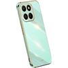 RankOne La Custodia del Telefono è Adatta per HONOR 400 Smart (4G/5G) / HONOR X7d (6.77 Inches), Case per Cellulare in Silicone con Telaio Galvanico - Verde