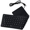 EMEBAY Tastiera Francese Pieghevole AZERTY in Silicone 103 Tasti | Tastiera morbida impermeabile compatibile con computer di scrivania, computer portatile, tablet Touch, telefono cellulare