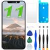 DIGI4U Sostituzione dello schermo LCD per iPhone 11, 6,1 pollici, Truetone IC, con kit di riparazione utilizzato per sostituire lo schermo danneggiato per iPhone 11